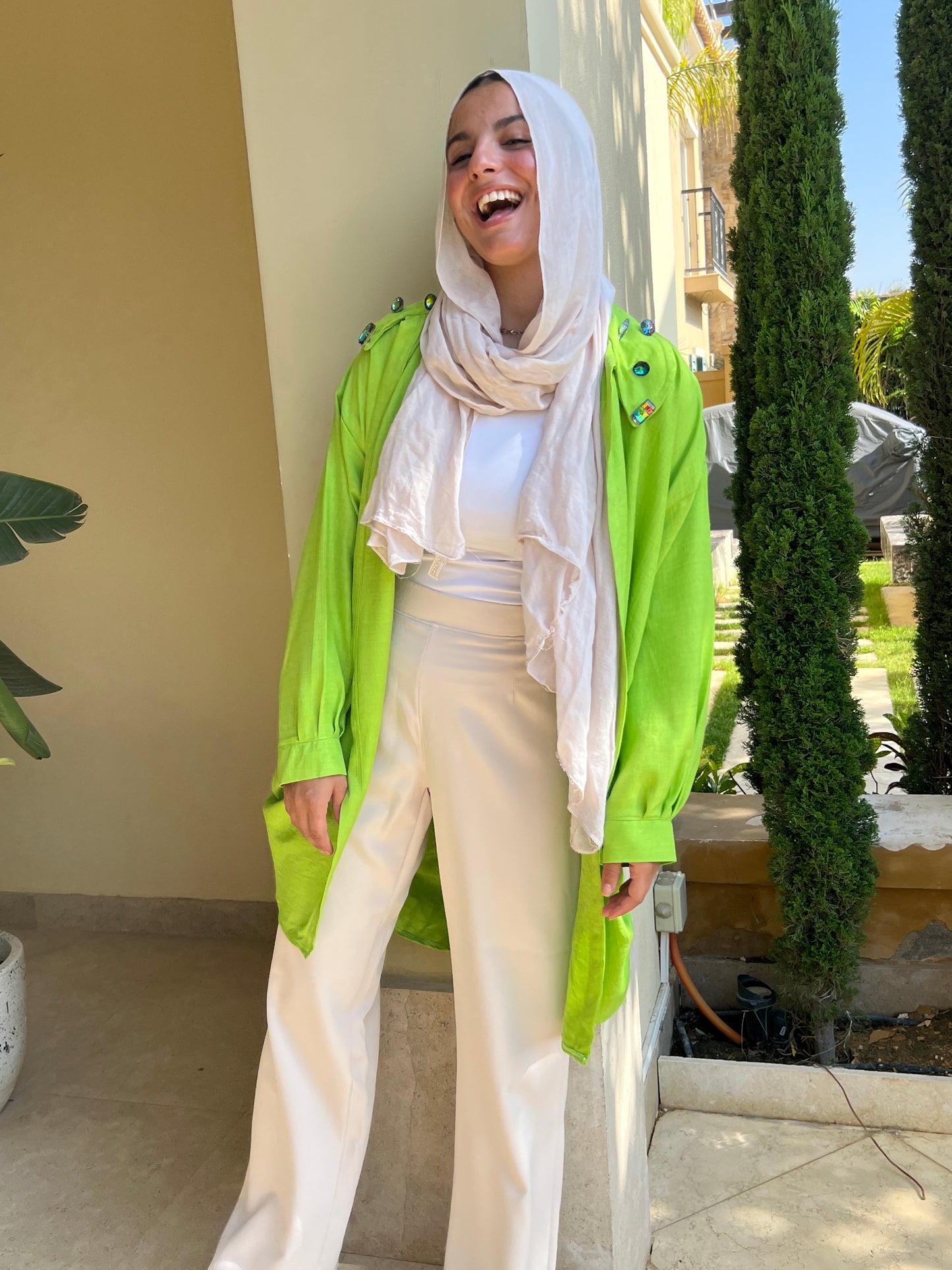 Nazli in Lime Green