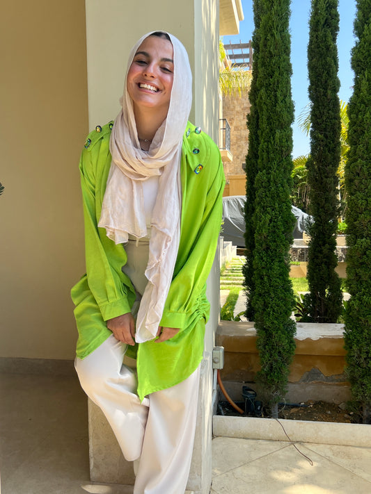 Nazli in Lime Green