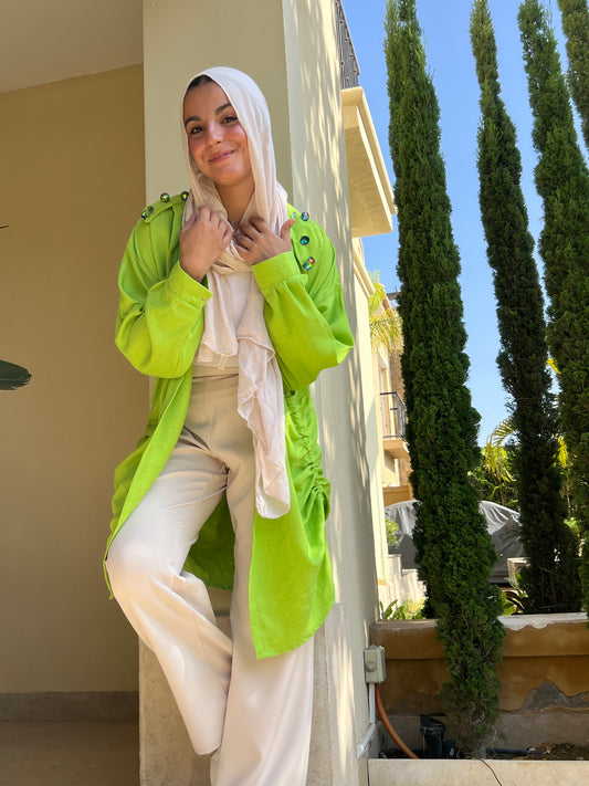 Nazli in Lime Green