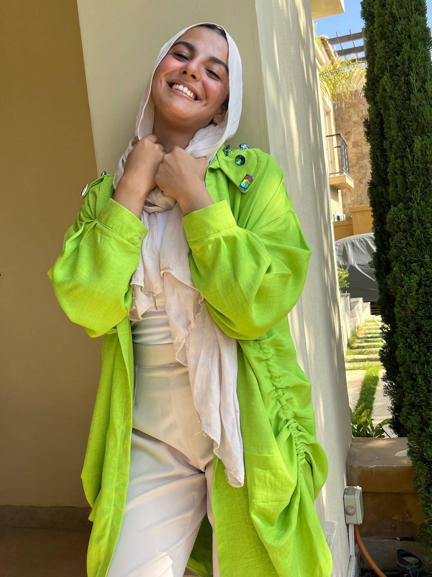 Nazli in Lime Green